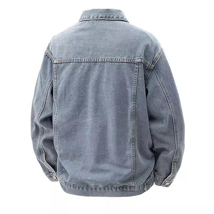 春秋牛仔外套水洗复古工装男士高街宽松潮流帅气休闲百搭夹克韩版,淘宝优惠券,粉丝福利购,淘宝优惠卷
