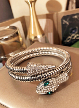 蛇形手镯女多层轻奢小众