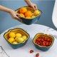 Double drain basket filter basket fruits and vegetables to wash rice
