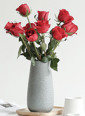 亚马逊热销简约陶瓷花瓶家居装饰摆件客厅软装干花花器插花工艺品