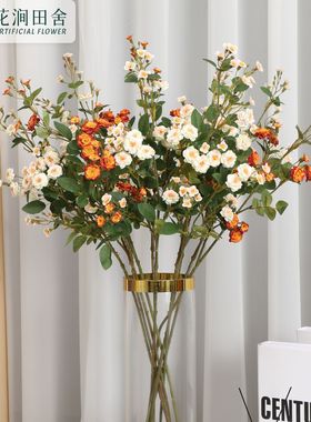 仿真花欧式多头小蔷薇 玫瑰蕾家居酒店商场婚庆摄影道具装饰摆件