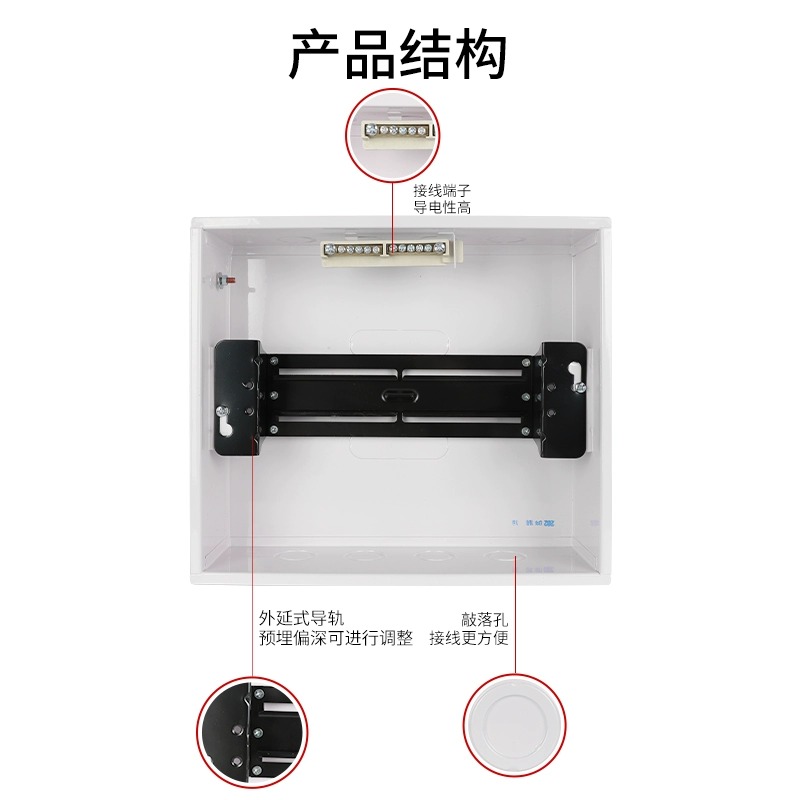 德力西暗装配电箱PZ30s控制箱家用照明开关盒室内强电箱电控布线 - 图0