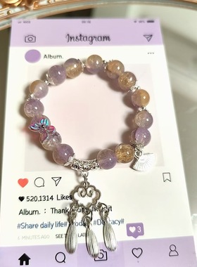 中式古风流苏手链祥云琉璃手链学生玻璃珠水晶手链女孩甜美礼物