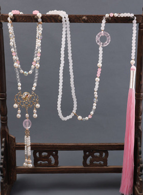 厂家原创新中式璎珞仿珍珠琉璃古风汉服马面裙项链配饰古装项链女