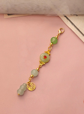 国风福牌吊坠挂件烧蓝双面蝴蝶精致挂坠diy 饰品服装配饰包包挂坠