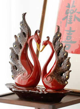 天鹅摆件结婚送闺蜜礼物创意礼品