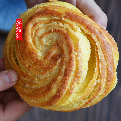 内蒙特产甜咸油旋儿饼 呼市焙子 手工孟封饼 扭丝饼传统糕点点心 - 图0