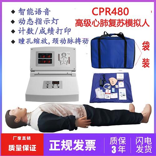 高级全身心肺复苏模拟人CPR480/580/680假人工呼吸训练触电急救人 - 图0