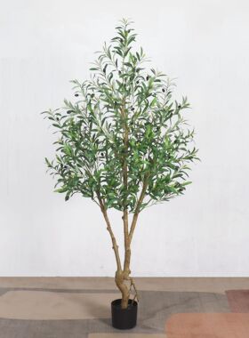 北欧大型仿真植物ins网红橄榄树绿植室内窗台假树落地假盆栽摆件