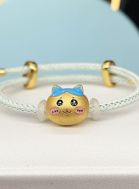 乌萨奇小八手链女转运珠黄金卡通