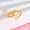 Pure gold KT cat ring Valentine’s Day gift for girlfriend