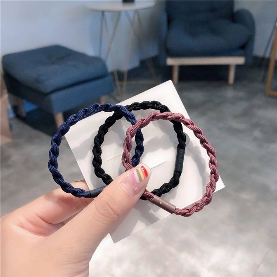 送男友两用is百搭基础发圈女头绳小清新网红扎头发二股绳皮筋 考拉优惠券网