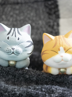 桌面摆件正版猫铃铛第三弹午睡