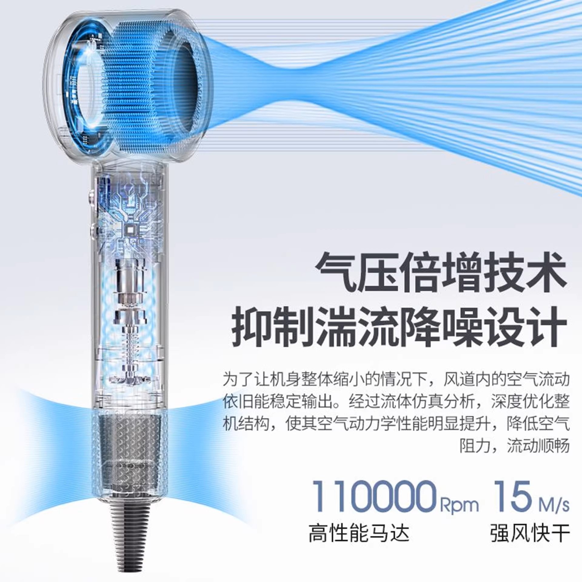 德国AEM中空高速静音无叶吹风机负离子速干大功率护发电吹风筒,淘宝优惠券,粉丝福利购,淘宝优惠卷