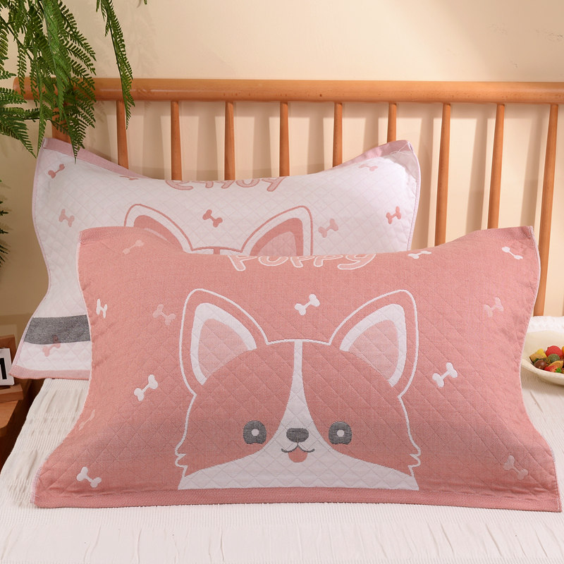 情侣纱布棉枕头巾一对装52x78成人单人加大枕巾学生家用透气防滑,淘宝优惠券,粉丝福利购,淘宝优惠卷