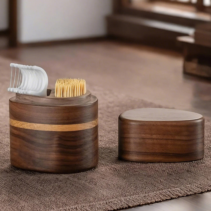 高档实木牙签盒2025新款家用高颜值牙签筒轻奢高级牙线棉签收纳盒,淘宝优惠券,粉丝福利购,淘宝优惠卷