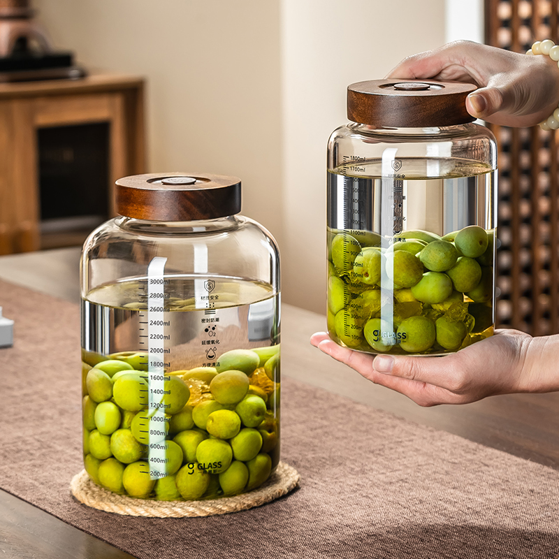 泡酒玻璃瓶专用酒瓶空瓶子食品级密封罐青梅杨梅酿果酒罐存酒容器 - 图2
