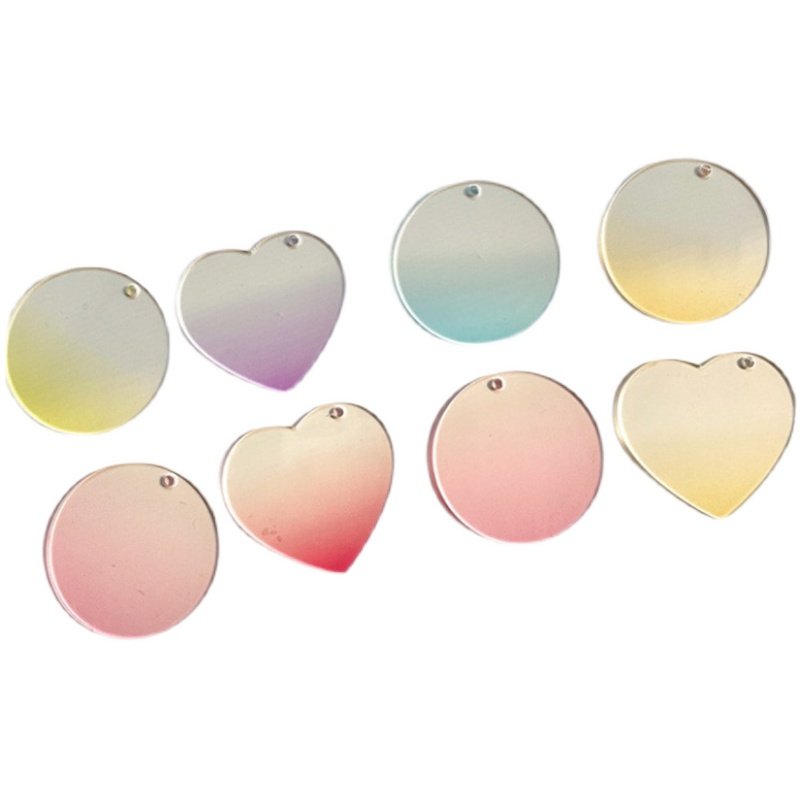 咕卡盘贴纸套装亚克力手帐小圆盘渐变透明亚克力彩色dly钥匙扣,淘宝优惠券,粉丝福利购,淘宝优惠卷