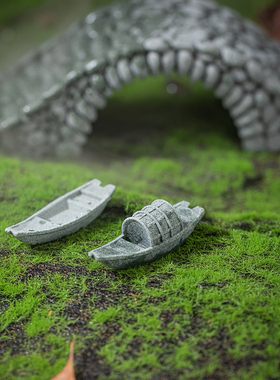 青砂石造景中式盆栽小船假山装饰