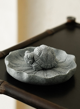 青砂石鱼缸造景可爱桌面小乌龟