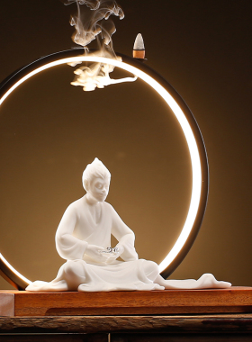 新中式斗战圣佛大圣创意家居客厅陶瓷灯圈孙悟空桌面摆件乔迁礼品