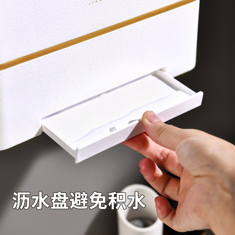 Wall-mounted chopstick cage, chopstick and spoon storage box without drilling holes