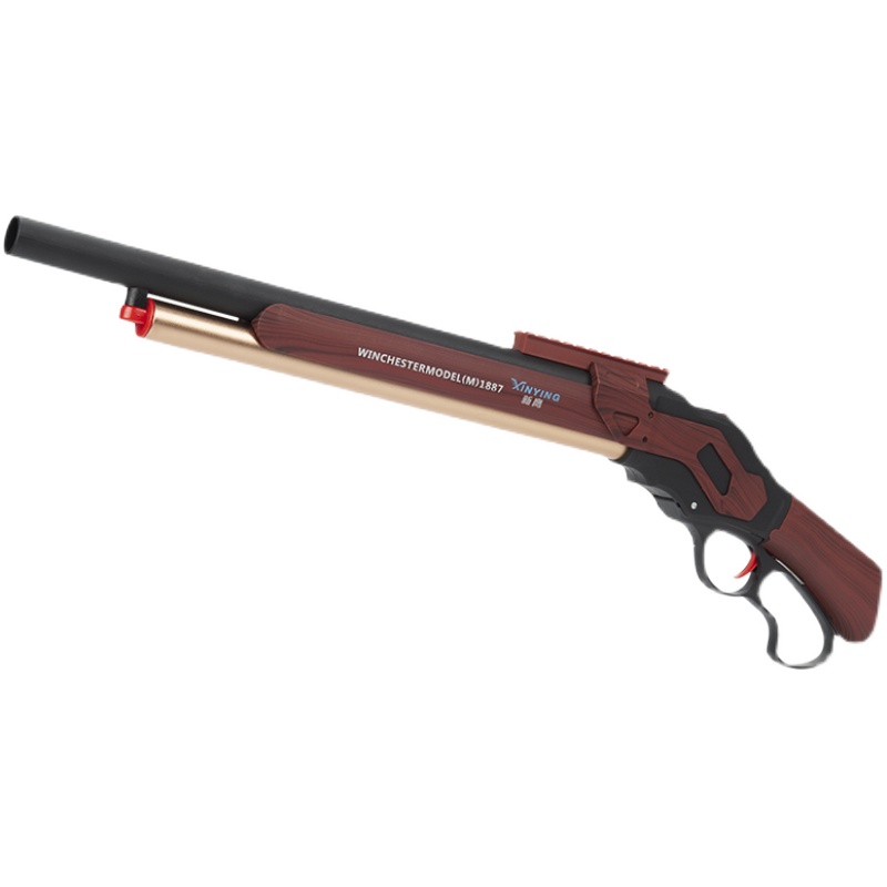 温切斯特-M1887抛壳软弹枪散弹喷子男孩儿童玩具模型来福尼龙合金-图3