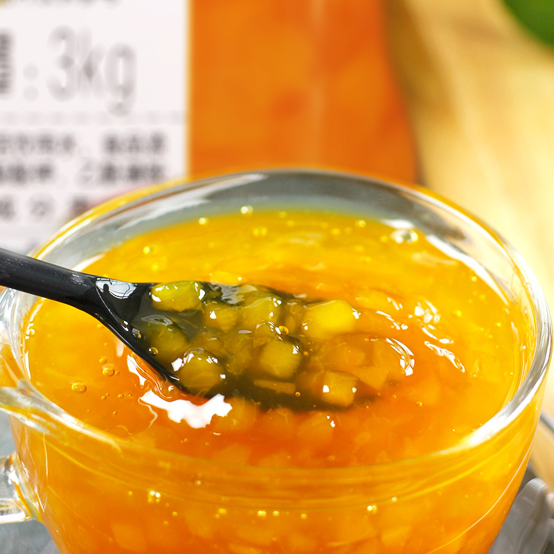 盾皇浓缩果酱奶茶店专用烘焙原料黄桃菠萝草莓芒果蓝莓哈密瓜面包高清大图