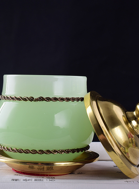 有源黄铜/玻璃供佛心经圣水杯