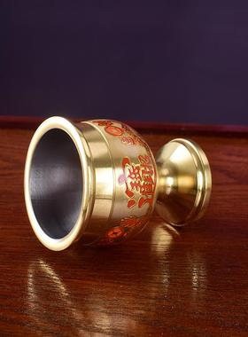 供佛贡财神酒杯茶杯黄铜