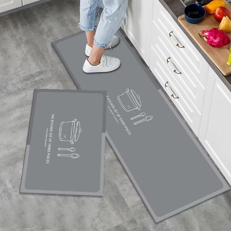 Diatom mud household kitchen floor mat, anti-slip, anti-oil, wipeable and wash-free carpet, new dirt-resistant and waterproof special carpet mat
