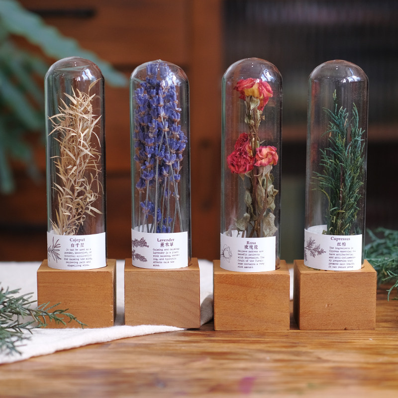 精油香薰植物标本摆件疗愈spa芳香干花材料文化展示养生美容试管,淘宝优惠券,粉丝福利购,淘宝优惠卷