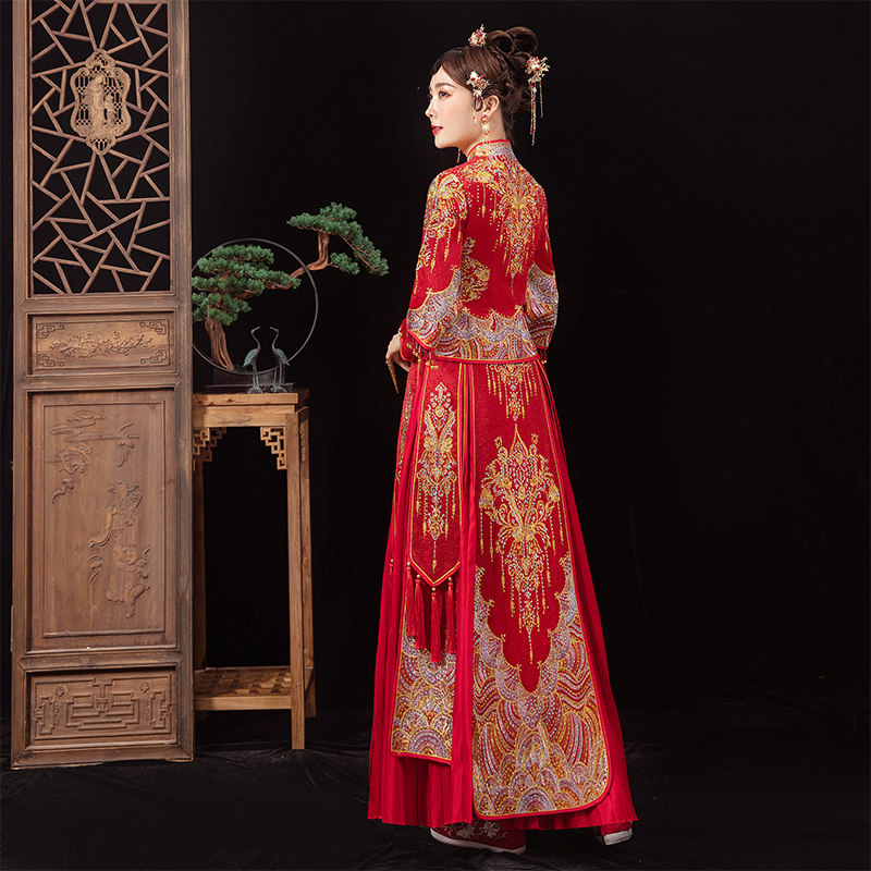 秀禾服2020新款新娘结婚秀和服婚纱 仙岚旗袍