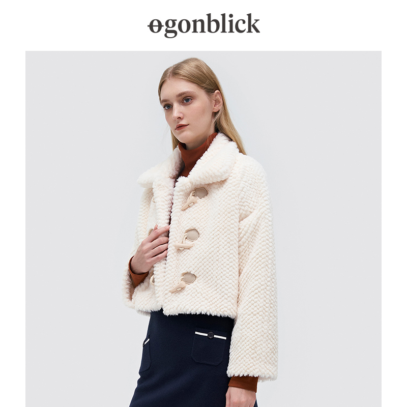 北欧时刻羊羔绒外套2021年秋冬ins gonblick北欧时刻短外套