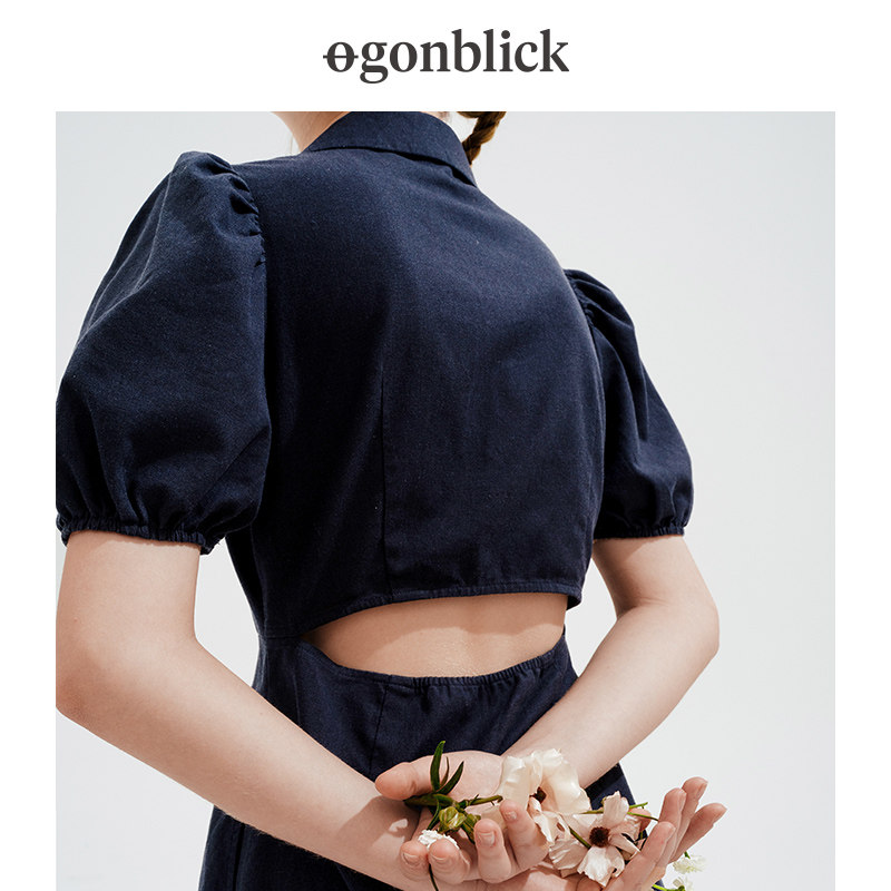 北欧时刻赫本风夏季新款连衣裙短裙 gonblick北欧时刻连衣裙