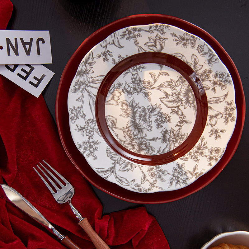 新婚餐具套装 法式陶瓷碗盘家用整套  订婚礼物送新人乔迁伴手礼,淘宝优惠券,粉丝福利购,淘宝优惠卷