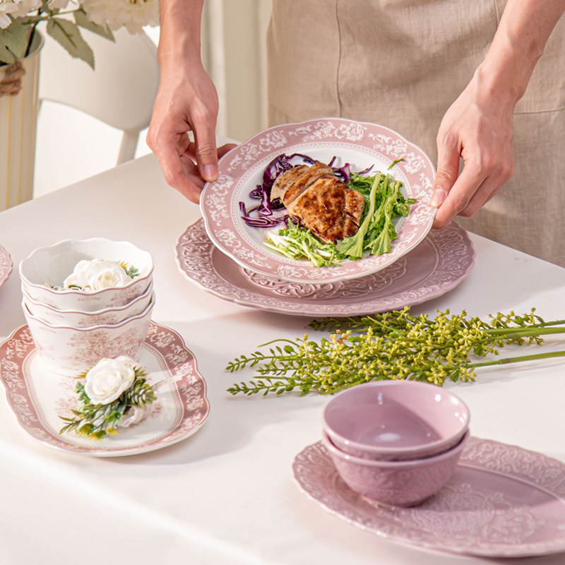 法式优雅复古餐具套装礼盒新婚礼物搬家乔迁送人暖居陶瓷碗盘整套,淘宝优惠券,粉丝福利购,淘宝优惠卷