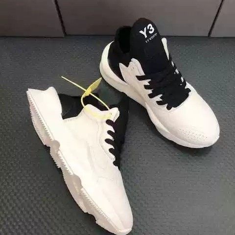 ffvdpp y3男鞋真皮21春季新款黑武士运动老爹鞋情侣跑步鞋子潮牌 - 图0