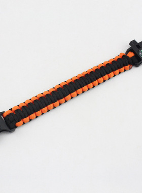 户外野营登山探险 伞绳编织救生指南针打火石求生手链 现货