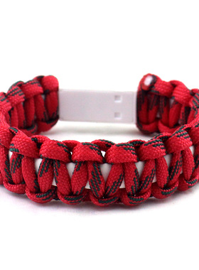 充电线手链多功能数据线创意伞绳手链二合一手机快充线手腕带