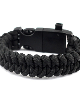 厂家直销欧美风手工编织伞绳手链户外运动手环SOS求救led信号灯