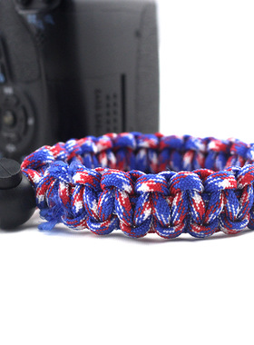 乐道户外旅行紧急求生应急相机带 相机失手绳 手工编织相机腕带