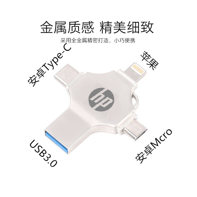 正品大容量手机u盘512G苹果电脑安卓type-C多接1000G优盘读卡器 - 图1