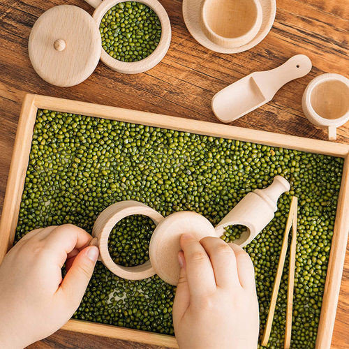 木质仿真厨房类动作专注力锻炼可啃咬玩具套装儿童互动游戏过家家 - 图2