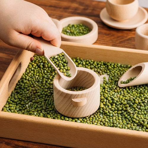 木质仿真厨房类动作专注力锻炼可啃咬玩具套装儿童互动游戏过家家 - 图0