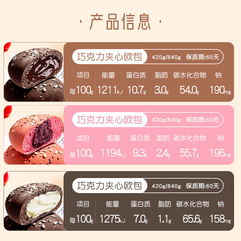 全麦巧克力夹心健康品减0卡无面包 椒达人西式糕点