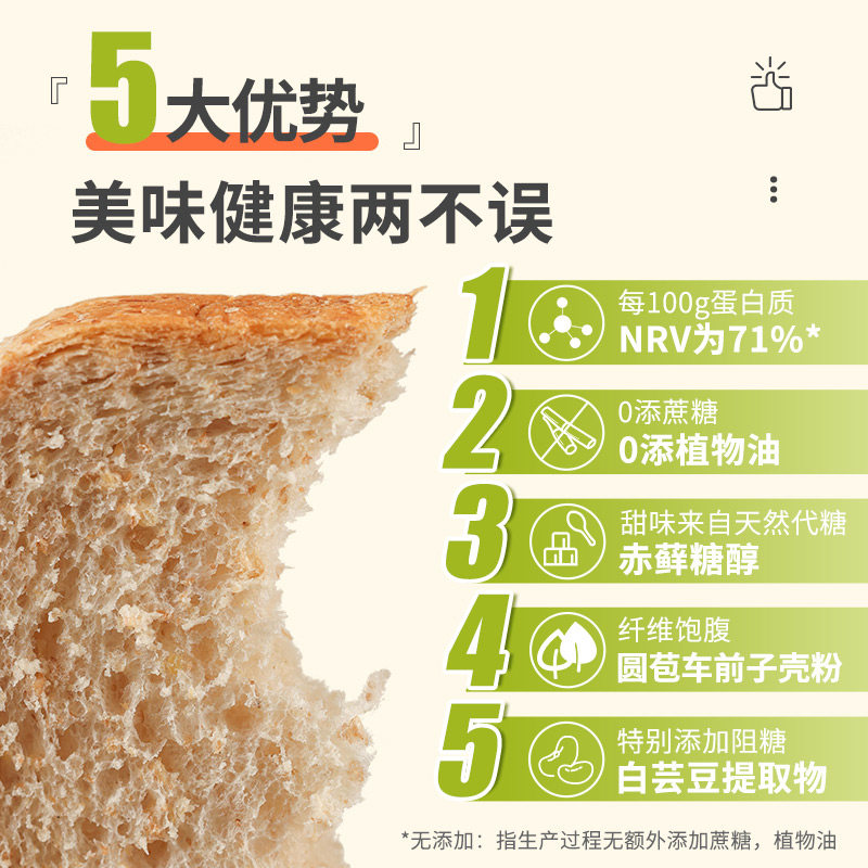 低碳水轻态包高蛋白吐司减低脂面包 椒达人西式糕点