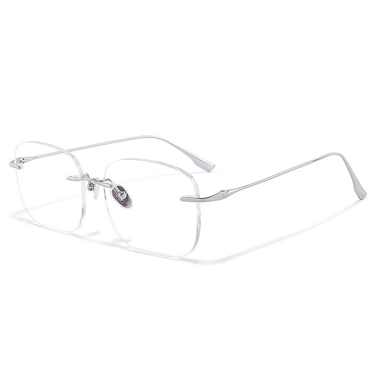 Pure titanium rimless myopia glasses for women with slimming eye frames