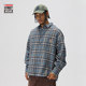 VISION official American retro custom-woven plaid pine needle loose long-sleeved shirt thin jacket for men and women new style 2 colors