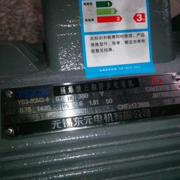 工厂直发 防爆马达电机YB380M2-4 1HP 0.75KW 立式 - 图3